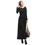 (モコベビー) MOKO BABY レディース 長袖 ロング ワンピース フェミニン セクシー ゆったり 着心地 ハイウエスト 体型カバー 美スタイル 旅行 ルームウェア 部屋着 リラックス マタニテ