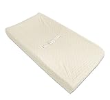 American Baby Company Heavenly Soft Minky Dot Fitted Contoured Changing Pad Cover Ecru Puff [並行輸入品]