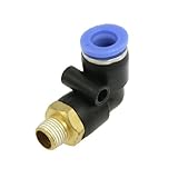 uxcell　エアワンタッチ継手　クイック継手　パイプコネクタ　チューブ継手　継手コネクタ　クイックタッチコネクタ　オスネジ　エルボー