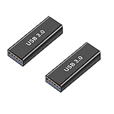 2個入り USB メスメス変換 USB3.0 カプラ 中継アダプタ Aタイプ 5Gbps 高速データ転送 USB 3.0 延長アダプタ USB 3.0 メスからタイプ A メス 3.0 コネクターへ変換し二つのメス先、外付けコネクターを接続 (2個入り)