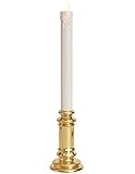 Luminara 02182 - 13 Ivory Realistic Flame LED Brushed Brass Base Candle Light with Timer by Luminara