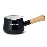 DEAN & DELUCA(ディーンアンドデルーカ) ホーローミルクパン ブラック 鍋 片手 シンプル 23.5×12×10cm 750ml