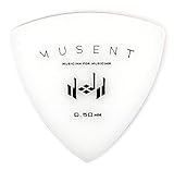 Musent スモール トライアングル ピック | 10枚 セット おにぎり タイプ 0.5 mm厚 ポリアセタール | MSSMTRPK0005-WHT-10P