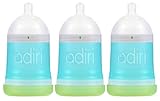 Adiri NxGen Newborn Nurser (0-3 M) 5.5oz (163mL) - 3 Pack, Blue by Adiri