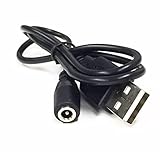 A-CRAFT USB 電源 ケーブル 3.5 1.3mm USBオス DCジャック メス 35cm