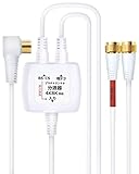 分波器 テレビ アンテナケーブル 4K8K BS CS 地デジ 入力 ケーブル付き 一体型 1.5m 0.3m 4K ノイズに強い プラチナアンテナ ケーブル