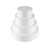 nijimomo ダミーケーキ 3段 4段 フェイク デコレーション 撮影 ウェディング イベント 軽量 (4段)