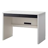 デスク C3D-100x60 ホワイト+ウェンジ前板 [幅100cm 奥行60cm]