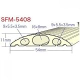 ジェフコム くるくるソフトモール 長さ2m巻×幅54mm×高さ11mm グレー SFM-5408SGY