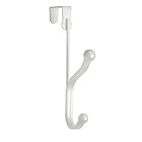 InterDesign York Lyra Overドア3-hookラック、パールホワイト 53274