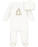 Little Me Layette Footie, Giraffe, Ivory, 3 Months Color: Ivory Size: 3 Months, Model: L643855-3 by 
