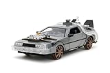 1:24 BACK TO THE FUTURE PART III - TIME MACHINE (RAIL) W/LIGHT バックトゥザフューチャー ミニカー [並行輸入品]