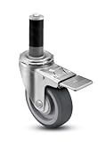 Shepherd Institutional Series 4 Diameter Delrin Bearing Flat MonoTech Wheel Total Lock Caster Expand