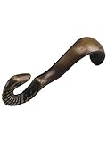 家のアンティークハードウェアsolid-brass Snakehead画像レールフックでantique-by-hand