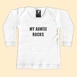 反乱インクベビー392wls1218 - 私の婆ロックス - ホワイトロングスリーブTシャツ - 12-18ヶ月