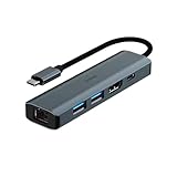 USB C ハブ 5in1 Type-C Hub USB-C バスパワー 4K HDMI LAN PD充電 usb3.0 ドッキングステーション MacBook Air ノートPC ipad air pro 対応 マルチディスプレイ