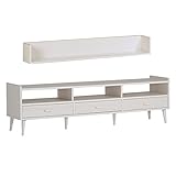 arne テレビ台 ローボード 完成品 日本製 180 配線収納 背面収納 壁掛け棚 aster 1800LTV WallBox C-1500 2点セット ホワイトウッド