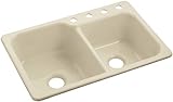 Sterling SC3322DBG-U-47 Maxeen 33-inch by 22-inch Under-mount Large/Medium Double Bowl Vikrell Kitch