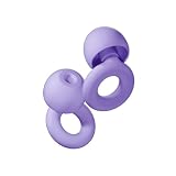 Quiet 耳栓【6か月製品保証】 ノイズリダクション NRR 28dB サイズ４種類変更可能（XS,S,M,L） 睡眠 集中 聴覚過敏 洗えるシリコン製 (パープル, フリーサイズ)