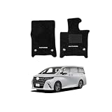 KOKATO 適用トヨタ アルファード 40系 2023年6月～現行 専用設計 運転席・助手席 前席用 フロアマット 絨毯 防水 滑り止め 傷防止 汚れ防止 カシミア風素材 保温 上品な光沢感 柔らかさ 滑らかさ 取付簡単 カスタム 内装パーツ アクセサリ（ブラック）