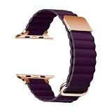アローン(Allone) AppleWatch マグネットバンド パープル 49/45/44/42mm スマートウォッチアクセサリ 良い肌触り 手首回り17～23㎝ おしゃれ GRK-WM14PP