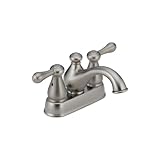 Delta 2578LF-SSTP Tract Pack of Leland Two Lever Handle Centerset Bathroom Faucet with Plastic Pop-U