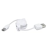 日本トラストテクノロジー 2.0A急速充電対応TYPE-C充電リールケーブル ホワイト JSC-007WH