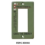 スイッチ コンセント カバー レディキロワット カーキ 3口 ELECTRIC PLATE REDDY KILOWATT KH