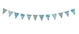 Taftan Fabric Garland Flags 250cm (Blue) by Taftan