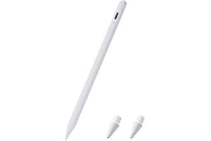 エレコム タッチペン 【iPad 7/8/9/10、 11インチ(A16)、Pro 11/12.9/13インチ、 Air11・13インチ(M3, M2)、 mini A17 Pro対応】 iPad専用ペンシル 急速充電 パームリジェクション 傾き検知 20分でフル充電 磁気吸着 USB-C充電 ホワイト P-TPACSTAP09WWH