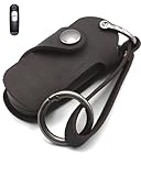 [NONINA] キーケース キーカバー 本革 オイルレザー 牛革 マツダ用 新型 アクセラ デミオ CX-5 CX-3 CX-8 MPV アクセラスポーツ アクセラセダン アテンザ アテンザワゴン ビアンテ プレマシー ベリーサ ロードスター (Type B, ブラック)