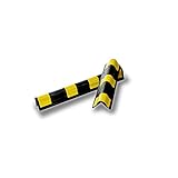 倉庫や駐車場、店舗や事務所、ご自宅の外壁にラバー製【トラ柄コーナーガード/丸型0.6M】