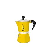 BIALETTI 直火式エスプレッソメーカー レインボー イエロー 3カップ用 13×9×17cm