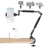 NEEWER 55cmマジックアーム 調整可能 俯瞰撮影 スーパークランプ/デュアルボールヘッド/スマホホルダー/ARRI用1/4"3/8"ネジ付き 関節式マジックアーム 蟹バサミクランプ 卓上カメラマウント デスクフォンマウント コンパチブル iPhone DSLRアクションカメラ/ビデオライト UA057