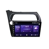 Android カーステレオラジオホンダシビック 2016-2019 GPS ナビゲーション HD ディスプレイタッチスクリーン Bluetooth ステレオステアリングホイールコントロールミラーモード外部マイク反転カメラフロント