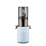 ヒューロム スロージューサー H310A シリーズ (スカイブルー) コールドプレス ジューサー 低速ジューサー スリム 軽量 ワイド投入口 オートカッティング おまかせ搾汁 手入れ簡単 ジューサーミキサー ミニ