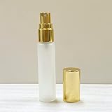 【 フロスト加工 スプレー容器 】 10ml 遮光 ガラス瓶 キャップ ゴールド 香水 持ち運び 詰替