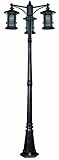 Canarm IOL156BK Treehouse 3-Light Outdoor Post-Light by Canarm