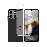 対応 moto g66j 5G ケースマットブラック+ 強化ガラス 液晶保護フィルム 【1+1入り】日本旭硝子素材採用 moto g66Y 5Gガラスフィルム 硬度9H 耐衝撃 撥油性 高透過 飛散防止モトローラ g66j / モトローラ g66y 5Gケース カバー シリコン TPU 薄型 薄型 軽量 シェル スリム 携帯便利 散熱加工