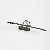 LEDミラーライト、洗面所トイレ浴室、調整可能なベース、防水、防錆、黒9W56cm（22 "） ( Color : Warm light )