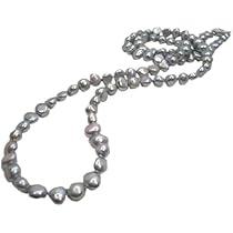 Amazon | バロック真珠sv 淡水パールバロックネックレス80cm