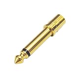 6.3mm モノラル標準プラグ (オス) - RCAジャック (メス) 変換プラグ PLG-N6205GD