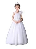 Moleya 子供ドレス キッズドレス ワンピース　子供用フォーマル　ピアノ発表会衣装　フラワーガール用衣装　結婚式用ドレス　ポンポンスカート