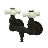 Elements of Design DT0315PX St. Louis Wall Mount Clawfoot Tub Filler, 4-3/4' in Spout Reach, Oil Rub