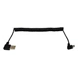 HADWAO 2本セット マイクロUSB カールコード L型端子 (Aオス/micro-Bオス) ケーブル USB USBケーブル アクセサリ L型 端子 PC パソコン 周辺機器 PCアクセサリ サプライ