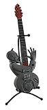 メタル&樹脂Toy Banks Evil EntertainerピューターグレーFiery DemonギターCoin Bank 7 x 15 x 6.25インチガンメタルモデル# 77539