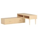 arne 伸縮テレビ台 コーナー ローボード 完成品 T-003 ナチュラル