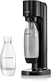 [公式] ソーダストリーム GAIA(ガイア) スターターキット＋0.5Lボトル ブラック マシン本体 60Lガス1本 ボトル2本 (0.5Lと1.0L) のセット ｜ 炭酸水メーカー 電源不要 カートリッジ不要 ガスシリンダー式 ガスの着脱ワンタッチ 食洗器対応ボトル 炭酸メーカー ソーダメーカー 炭酸水 強炭酸 Soda stream