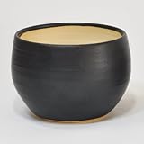 信楽焼 くろ丸モダン鉢大 山野草鉢 3号 幅10.5cm×高さ8cm