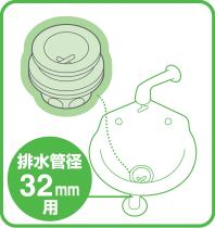 三栄水栓 【オーバーフローのない手洗い器用】 丸鉢排水栓 PH31-32